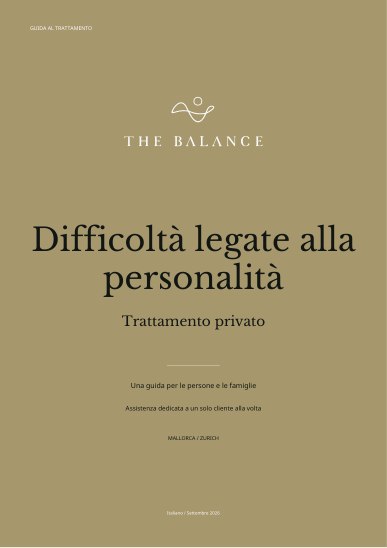 Difficoltà legate alla personalità | Guida al trattamento
