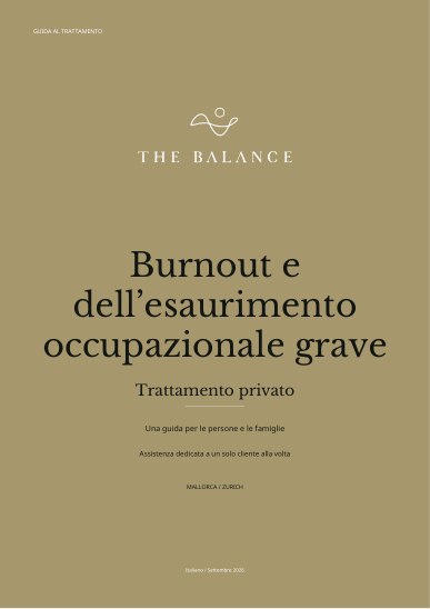 Burnout e dell’esaurimento occupazionale grave | Guida al trattamento