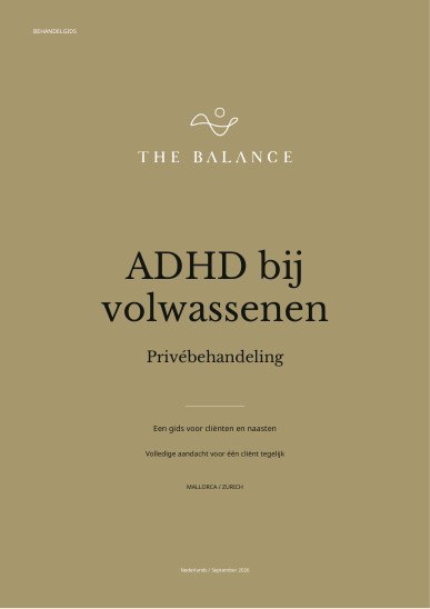 ADHD bij volwassenen | Behandelgids