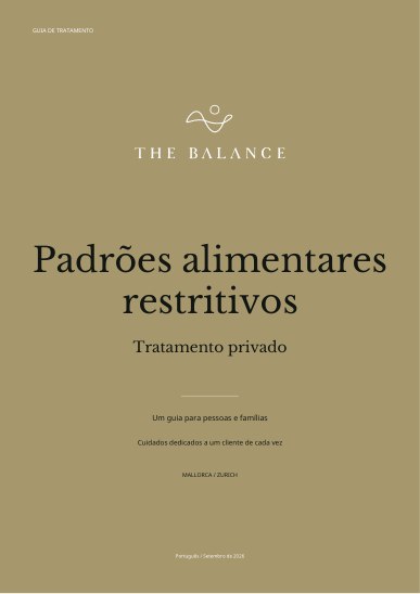 Padrões alimentares restritivos | Guia de tratamento