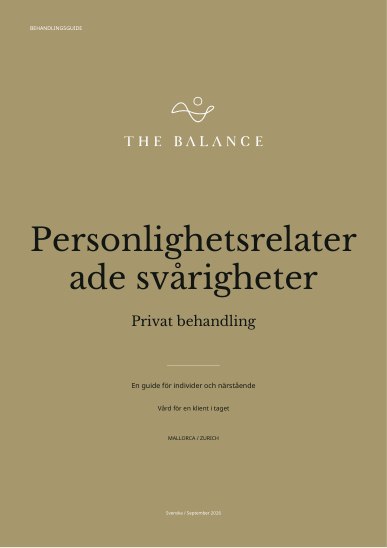 Personlighetsrelaterade svårigheter | Behandlingsguide