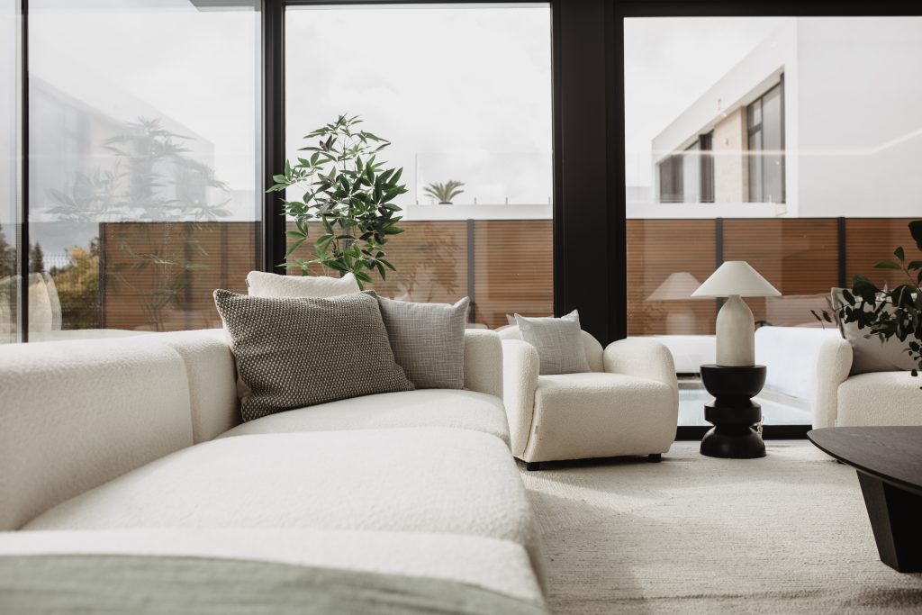 Calm and refined interior space in residential rehab