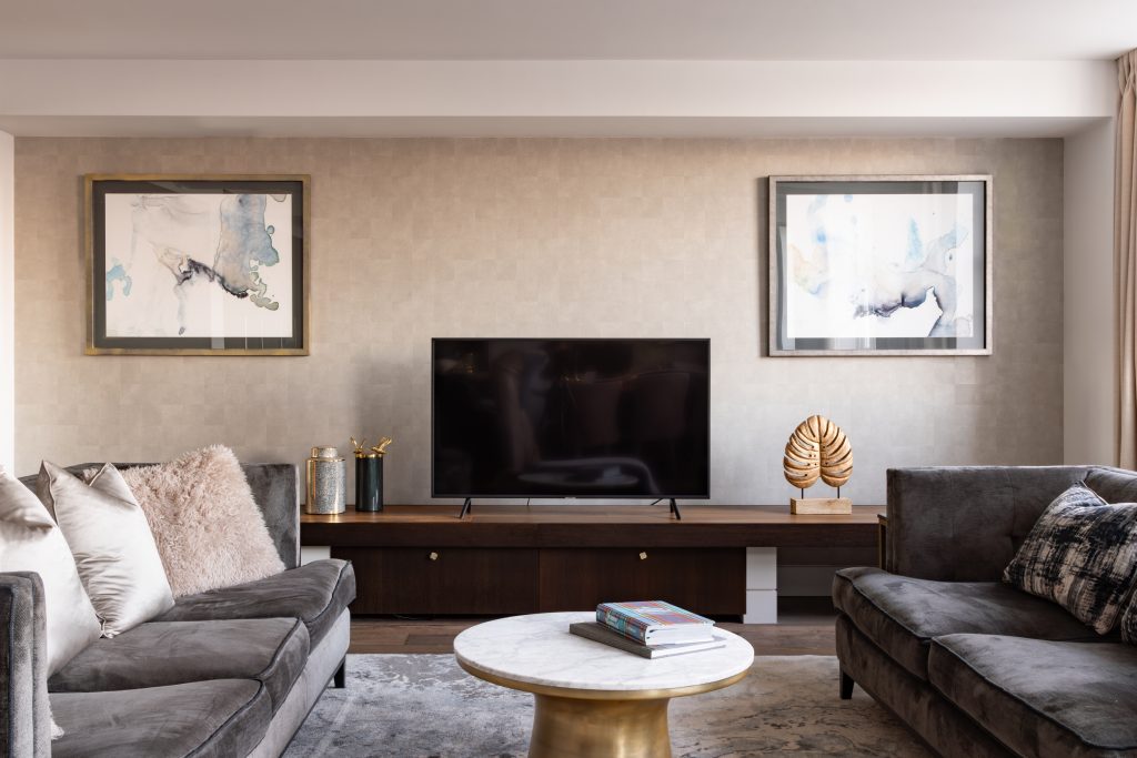 Luxury communal interior space inside private rehab residence