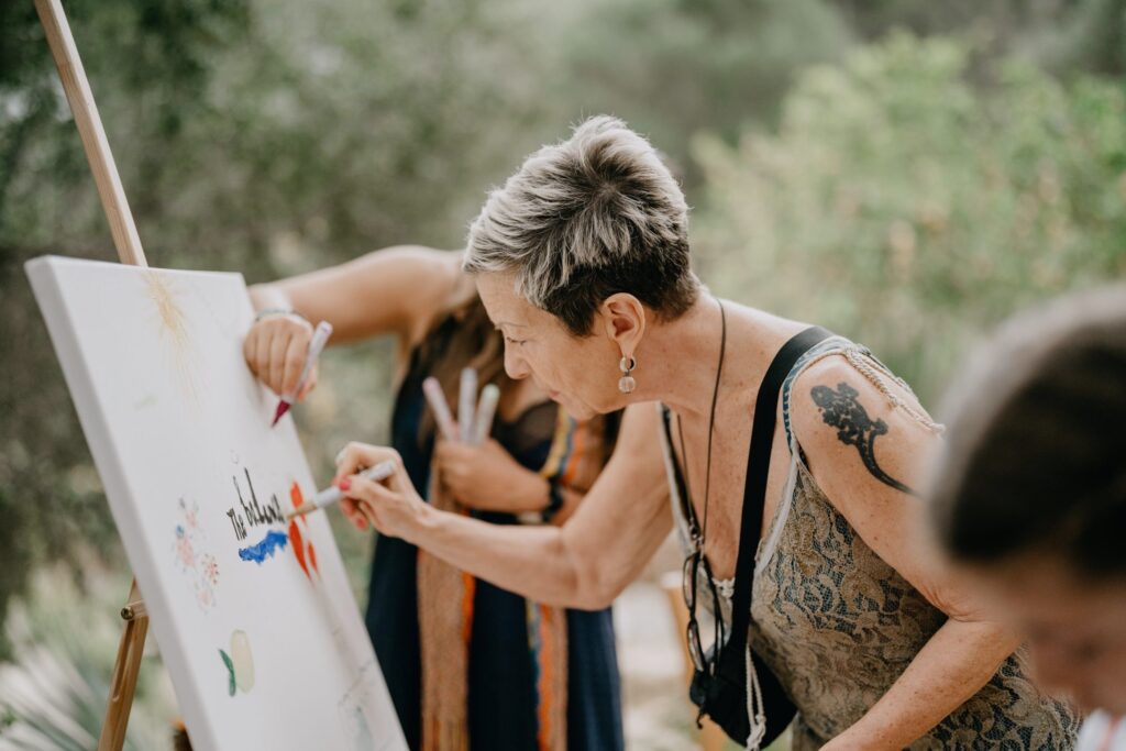 A creative activity during a THE BALANCE summer gathering