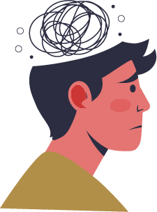 co occuring sad person