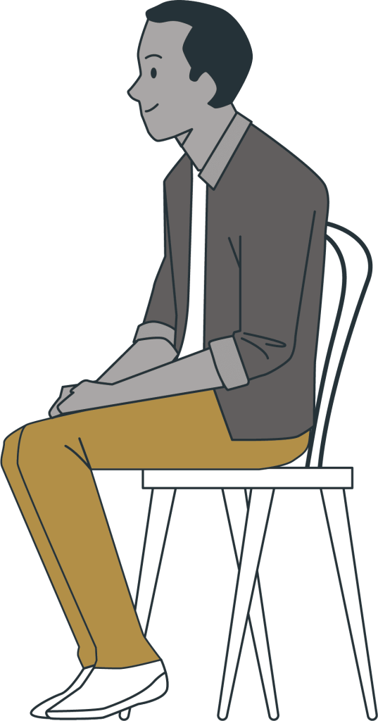 illustration of a codependent man