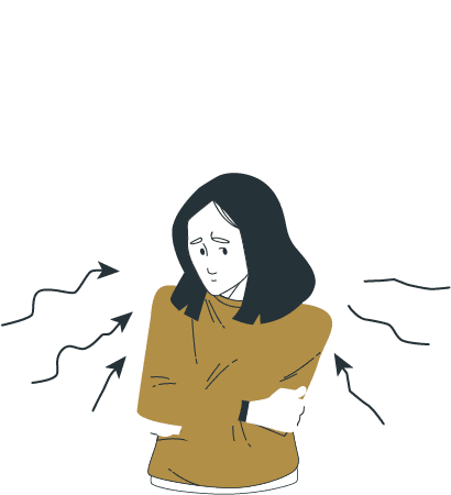 girl with troubled thoughts