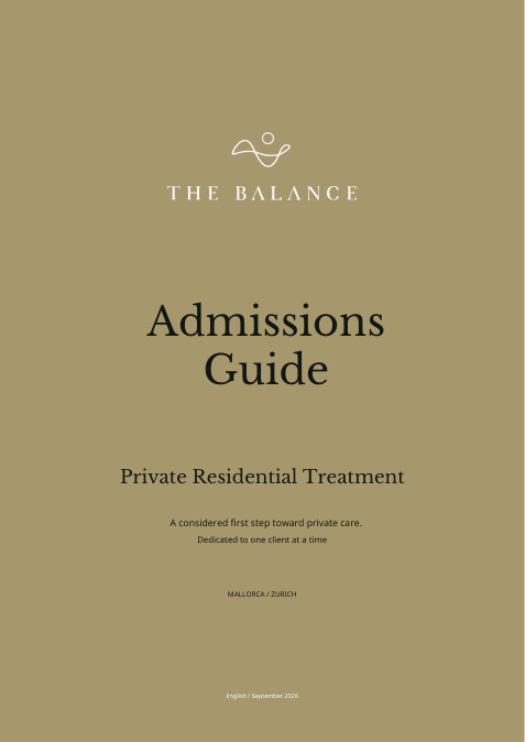 THE BALANCE Admissions Guide, gold cover